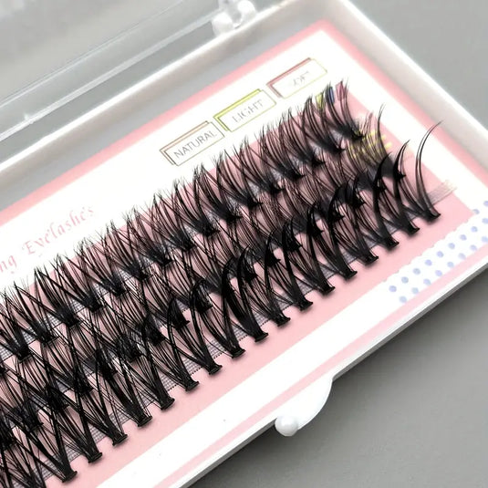 60 Cluster Lashes, 30D C Curl Mix 12/14/16mm Individual Lashes Extensions At Home