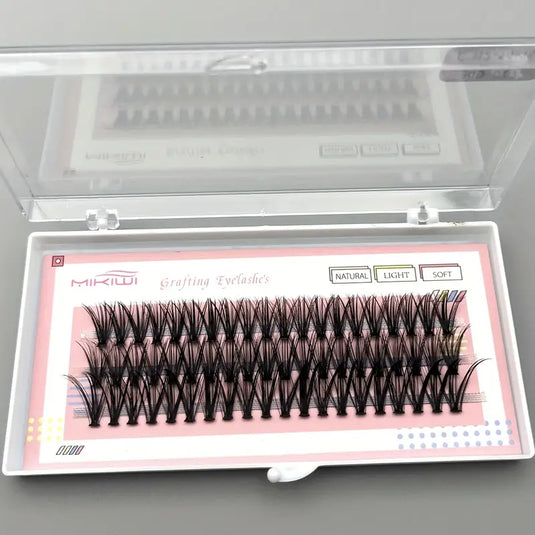 60 Cluster Lashes, 30D C Curl Mix 12/14/16mm Individual Lashes Extensions At Home
