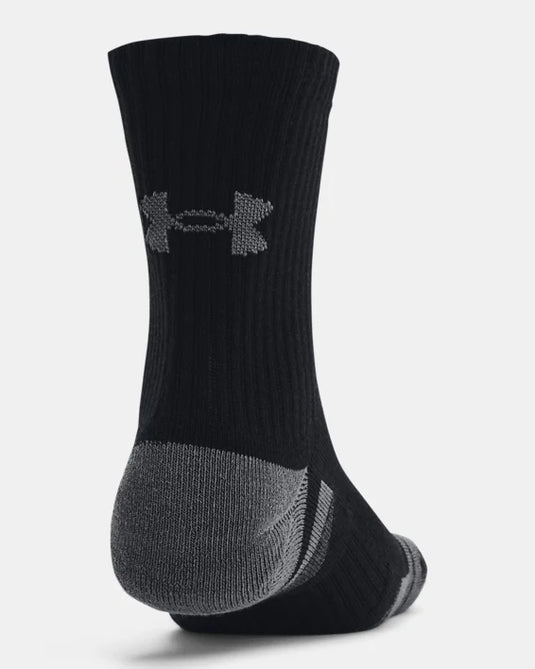 Under Armour (UA) Performance Cotton 3-Pack Mid-Crew Socks(3 pairs of Socks)