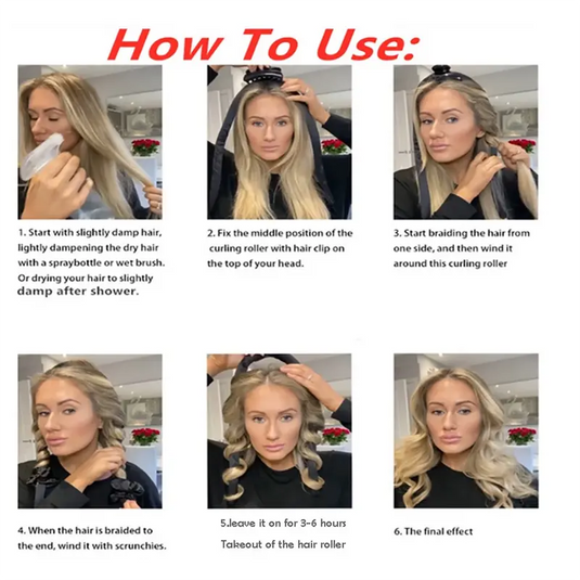 Heatless Curling Rod Headband No Heat Silk Curls Ribbon Hair Rollers Hair Curlers Hair Styling Tools