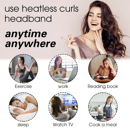 Heatless Curling Rod Headband No Heat Silk Curls Ribbon Hair Rollers Hair Curlers Hair Styling Tools